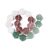 Natural Strawberry Quartz & Rainbow Moonstone & Green Aventurine Beads Strands G-T144-17B-02-1