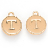 Golden Plated Alloy Enamel Charms ENAM-S118-06T-1