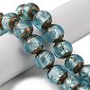 Handmade Gold Sand Lampwork Beads Strands LAMP-P062-01E-2