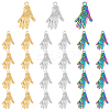 24Pcs 3 Colors 304 Stainless Steel Pendants STAS-DC0013-12-1