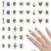 48Pcs 12 Styles Alloy Rhinestone Cabochons MRMJ-TA0001-45D-2