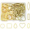 70Pcs 7 Styles Brass Geometric Linking Rings KK-FS0001-99-1