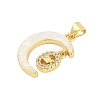 Brass Micro Pave Cubic Zirconia Pendants KK-I723-19G-04-2