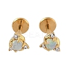 304 Stainless Steel Synthetic Opal Stud Earrings EJEW-B143-01G-06-4