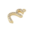 Rack Plating Brass Micro Pave Clear Cubic Zirconia Pendants KK-A224-03J-G-2