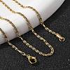 304 Stainless Steel Lumachina Chain Necklaces X-NJEW-F248-17A-G-3