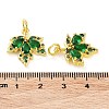 Rack Plating Brass Clear Cubic Zirconia Pendants KK-B078-02G18-02-2