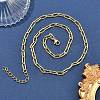 304 Stainless Steel Paperclip Chain Necklaces for Women Men NJEW-G161-01G-2