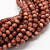 Synthetic Goldstone Round Bead Strands G-P075-48-8mm-1