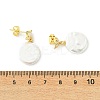 Brass Micro Pave Cubic Zirconia Stud Dangle Earrings for Women EJEW-JE07280-6