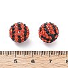 Polymer Clay Rhinestone Beads PORC-A027-01B-3
