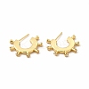 Rack Plating Brass Micro Pave Cubic Zirconia Stud Earrings for Women EJEW-H091-22G-1