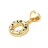 Rack Plating Brass Micro Pave Clear Cubic Zirconia Perdants KK-C067-12G-O-2
