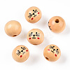 Natural Wood European Beads X-WOOD-S055-16A-1