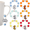 6Pcs Silicone Wine Glass Charms HJEW-SC00131-1