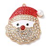 Christmas Zinc Alloy Rhinestone Pendnats LS-PALLOY-K008-01E-KCG-1