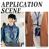 2Pcs 2 Colors Anti-Lost Neck Silicone Ring Neck Lanyards AJEW-GF0006-75-5