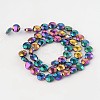 Electroplated Non-magnetic Synthetic Hematite Flat Round Bead Strands G-L368-06B-2