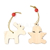 Christmas Theme Wood Big Pendant Decorations HJEW-F011-04-3