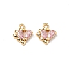 Brass Micro Pave Cubic Zirconia Pendants KK-A259-16G-1