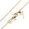 Stainless Steel Cable Chain Adjustable Slider Necklaces for Men Women NJEW-G160-01G-2
