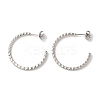 Non-Tarnish 304 Stainless Steel C-Shaped Stud Earrings for Women EJEW-Z066-06P-1