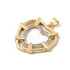 Brass Micro Pave Cubic Zirconia Pendants KK-U047-22GP-2
