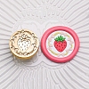 Golden Tone Round Wax Seal Brass Stamp Heads AJEW-Z034-01G-08-1