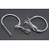Brass Hoop Earrings X-EC108-3NFS-1