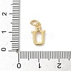 Brass Pave Clear Cubic Zirconia Charms KK-A273-01G-U-3