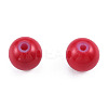 Baking Painted Glass Round Beads DGLA-T003-001-6