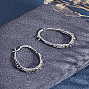 1Pair Brass Oval Hoop Earrings for Women EJEW-LP0001-36P-3