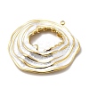 304 Stainless Steel Enamel Big Pendants STAS-P427-03G-02-2