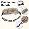 Faux Fur PU Leather Chain Belts AJEW-WH20072-55B-02-6