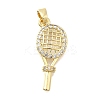 Brass Micro Pave Cubic Zirconia Pendants KK-P336-21G-1