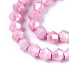 Anti-Tarnish Electroplate Bicone Glass Beads Strands X-EGLA-T021-4mm-16-04-3