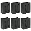 6Pcs Rectangle Paper Gift Storage Bags with Ribbon Handles ABAG-TA0001-65A-2