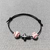 Waxed Polyester Cord Bracelets BJEW-WH00016-03-1