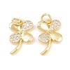 Brass Micro Pave Cubic Zirconia Pendants KK-C162-044G-1