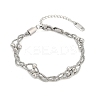 304 Stainless Steel Satellite Chains Bracelets BJEW-Z106-01P-2