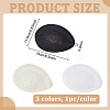 3Pcs 3 Colors Linen Mini Hat Fascinator Base AJEW-FG0004-04-2