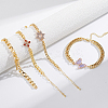 4Pcs 4 Styles Rack Plating Brass Twisted Chain Bracelet Making KK-PH0010-82-2