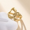Oval 304 Stainless Steel Open Cuff Ring for Women LS-RJEW-Z083-03G-03-2