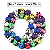 5 Strands Handmade Polymer Clay Beads CLAY-SC0001-45A-2