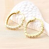 Oval Brass Micro Pave Clear Cubic Zirconia Hoop Earrings EJEW-Z121-02G-2
