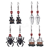 Halloween Series Alloy Enamel Dangle Earrings EJEW-JE06522-2