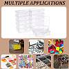 12Pcs Transparent Plastic Storage Boxes CON-CN0001-43-6