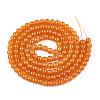 Baking Paint Imitation Jade Glass Round Bead Strands DGLA-Q021-6mm-12-2