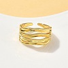 Brass Adjustable Cuff Rings RJEW-V009-05G-2