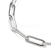 304 Stainless Steel Paperclip Chain Necklace NJEW-D045-14P-2